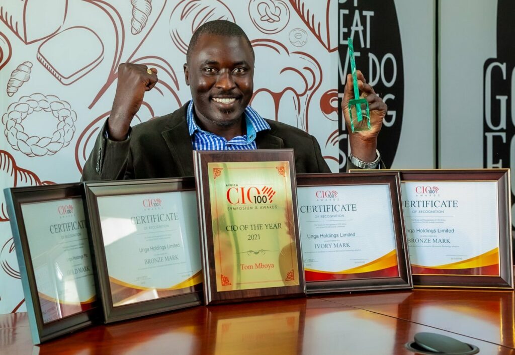 Tom Mboya Celebrating CIO100 Award Win